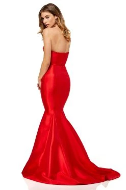 Sherri Hill - 52485 Strapless Mikado Mermaid Dress With Train