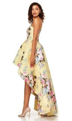 Sherri Hill - 52489 Floral Single Shoulder A-Line High Low Dress