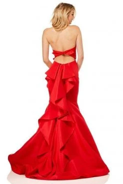Sherri Hill - 52490 Halter Taffeta Ruffled Mermaid Dress 5 Sherri Hill - 52490 Halter Taffeta Ruffled Mermaid Dress