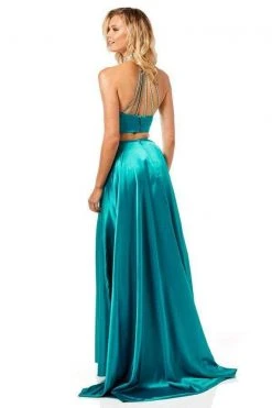 Sherri Hill - 52491 Beaded Two Piece High Halter A-line Dress