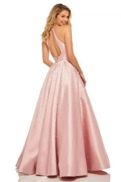 Sherri Hill - 52501 Beaded High Halter Neckline Evening Dress