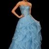 Sherri Hill - 52504 Strapless Metallic Lace Beaded Ballgown