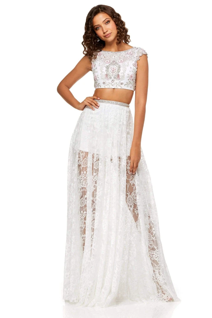 Sherri Hill - 52519 Cap Sleeves Beaded Two-Piece 5 Sherri Hill - 52519 Cap Sleeves Beaded Two-Piece