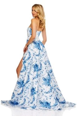Sherri Hill - 52532 Straight Across Ruffled A-line Dress
