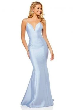 Sherri Hill - 52545 Strappy V-Neck Mermaid Evening Gown