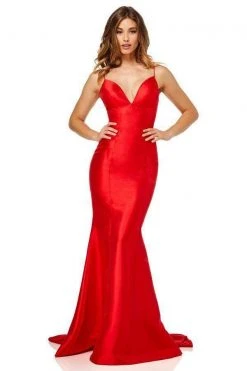 Sherri Hill - 52545 Strappy V-Neck Mermaid Evening Gown 8 Sherri Hill - 52545 Strappy V-Neck Mermaid Evening Gown
