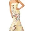 Sherri Hill - 52551 Strapless Floral Printed Mermaid Dress