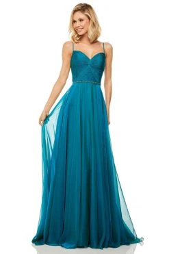 Sherri Hill - 52557 Pleated Sweetheart Bodice Sleeveless Chiffon Gown