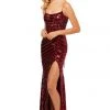 Sherri Hill - 52558 Allover Sequin Scoop Fitted Dress 1 Sherri Hill - 52558 Allover Sequin Scoop Fitted Dress