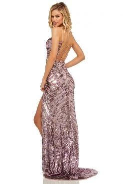 Sherri Hill - 52558 Allover Sequin Scoop Fitted Dress