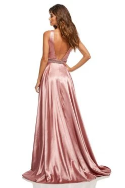 Sherri Hill - 52564 Sleeveless Plunging V-Neck Satin Dress 21 Sherri Hill - 52564 Sleeveless Plunging V-Neck Satin Dress