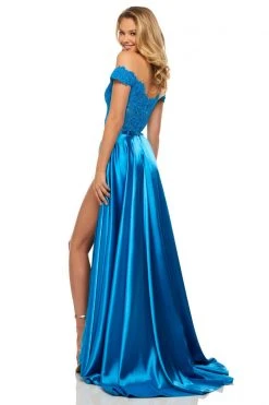 Sherri Hill - 52567 Two Piece Lace Off Shoulder Satin A-Line Gown 15 Sherri Hill - 52567 Two Piece Lace Off Shoulder Satin A-Line Gown