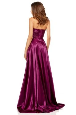 Sherri Hill - 52569 Plunging Sweetheart Ruched Charmeuse Gown