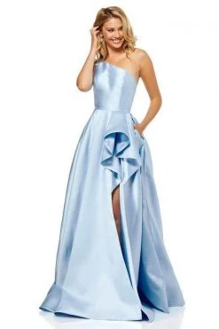 Sherri Hill - 52577 Single Shoulder A Line Long Dress With Slit