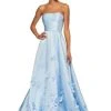 Sherri Hill - 52582 3D Floral Appliques Strapless Full Figured Dress