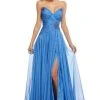 Sherri Hill - 52588 Strapless Sweetheart High Slit Chiffon Gown 1 Sherri Hill - 52588 Strapless Sweetheart High Slit Chiffon Gown