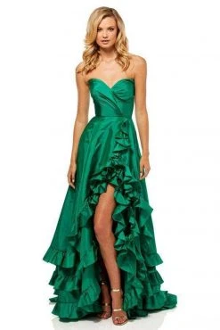 Sherri Hill - 52605 Strapless Sweetheart Ruffled Full Figured Dress