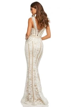 Sherri Hill - 52611 V-Neck Beaded Trumpet Dress 9 Sherri Hill - 52611 V-Neck Beaded Trumpet Dress