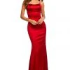 Sherri Hill - 52613 Long Scoop Neck Fitted Dress With Train