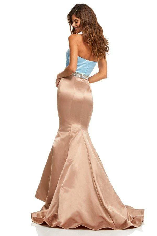 Sherri Hill - 52616 Strapless Satin Mermaid Gown With Beaded Waistband 6 Sherri Hill - 52616 Strapless Satin Mermaid Gown With Beaded Waistband