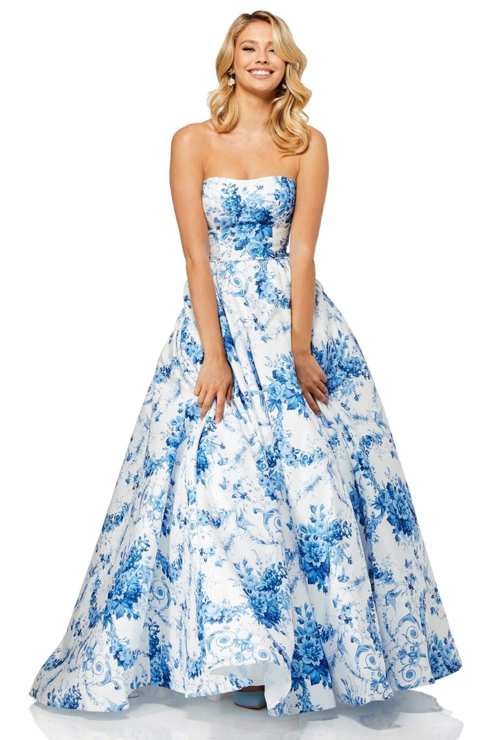 Sherri Hill - 52620 Straight Across Long A-line Dress 5 Sherri Hill - 52620 Straight Across Long A-line Dress