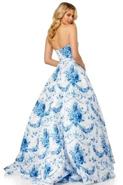 Sherri Hill - 52620 Straight Across Long A-line Dress 8 Sherri Hill - 52620 Straight Across Long A-line Dress