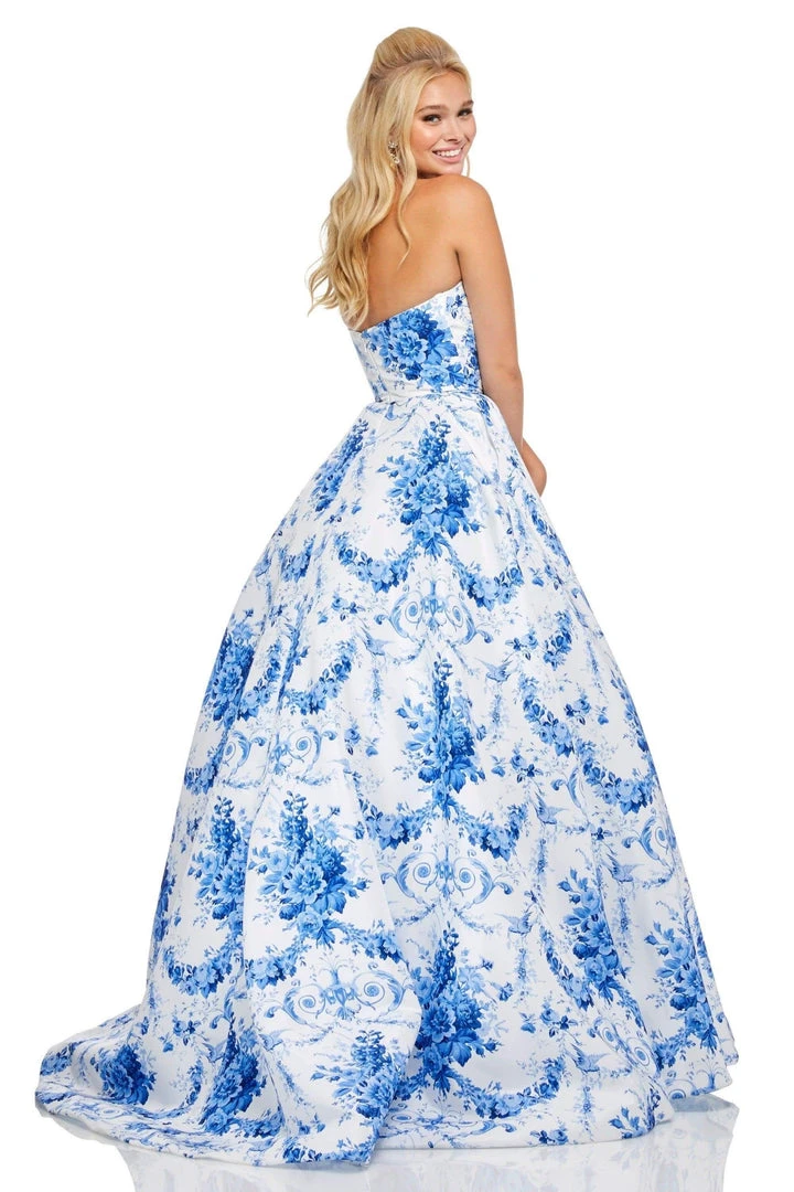 Sherri Hill - 52620 Straight Across Long A-line Dress 6 Sherri Hill - 52620 Straight Across Long A-line Dress