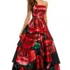 Sherri Hill - 52624 Floral Strapless Ball Gown