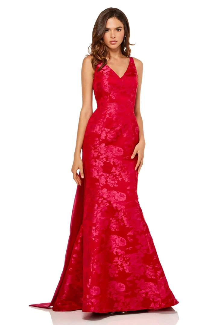 Sherri Hill - 52637 V-Neck And Back Printed Long Dress 3 Sherri Hill - 52637 V-Neck And Back Printed Long Dress