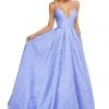 Sherri Hill - 52641 Deep V-neck Pleated A-line Dress