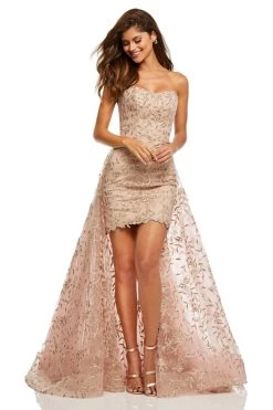 Sherri Hill - 52648 Sweetheart Strapless Embroided Dress 8 Sherri Hill - 52648 Sweetheart Strapless Embroided Dress
