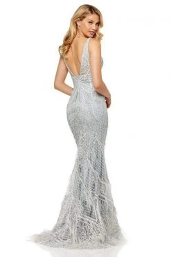 Sherri Hill - 52649 Sequined Deep V-neck Trumpet Dress 13 Sherri Hill - 52649 Sequined Deep V-neck Trumpet Dress