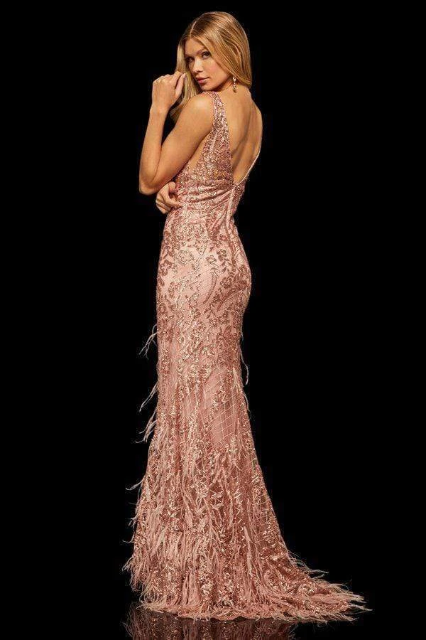 Sherri Hill - 52649 Sequined Deep V-neck Trumpet Dress 4 Sherri Hill - 52649 Sequined Deep V-neck Trumpet Dress