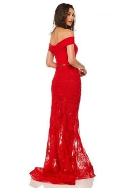 Sherri Hill - 52653 Two Piece Off-Shoulder Sheath Dress 9 Sherri Hill - 52653 Two Piece Off-Shoulder Sheath Dress