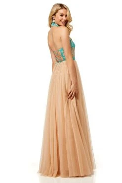 Sherri Hill - 52662 Embroidered Halter Neck Long Gown