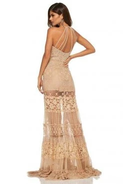 Sherri Hill - 52663 Beaded Halter High Low Dress