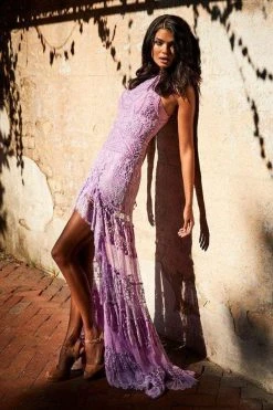 Sherri Hill - 52663 Beaded Halter High Low Dress