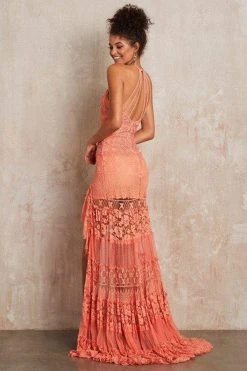 Sherri Hill - 52663 Beaded Halter High Low Dress