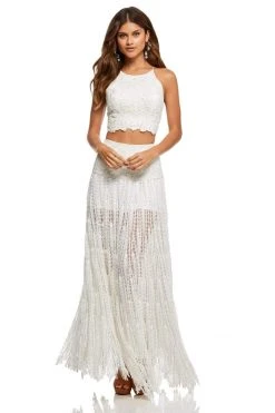 Sherri Hill - 52671 Two Piece Beaded Halter A-line Dress