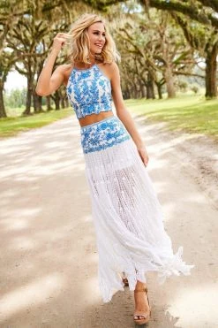 Sherri Hill - 52671 Two Piece Beaded Halter A-line Dress 18 Sherri Hill - 52671 Two Piece Beaded Halter A-line Dress