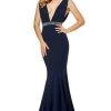 Sherri Hill - 52680 Plunging V-Neck Scuba Mermaid Dress