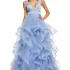 Sherri Hill - 52691 Ruffled Plunging V-Neck Empire Ballgown 2 Sherri Hill - 52691 Ruffled Plunging V-Neck Empire Ballgown