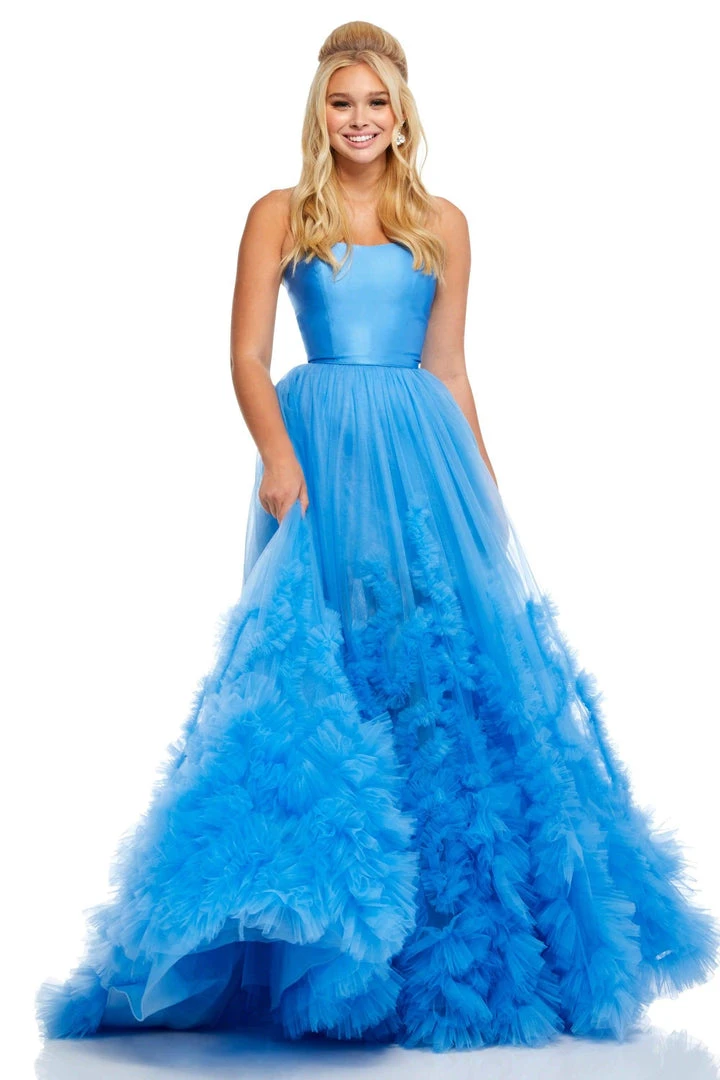 Sherri Hill - 52693 Strapless Ruffle Fringed Tulle Ball Gown 3 Sherri Hill - 52693 Strapless Ruffle Fringed Tulle Ball Gown