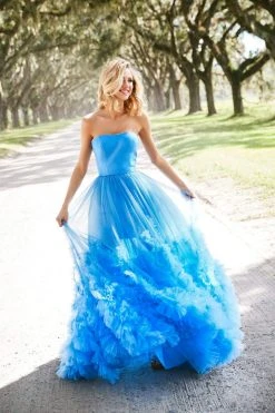 Sherri Hill - 52693 Strapless Ruffle Fringed Tulle Ball Gown 11 Sherri Hill - 52693 Strapless Ruffle Fringed Tulle Ball Gown