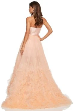 Sherri Hill - 52693 Strapless Ruffle Fringed Tulle Ball Gown 13 Sherri Hill - 52693 Strapless Ruffle Fringed Tulle Ball Gown