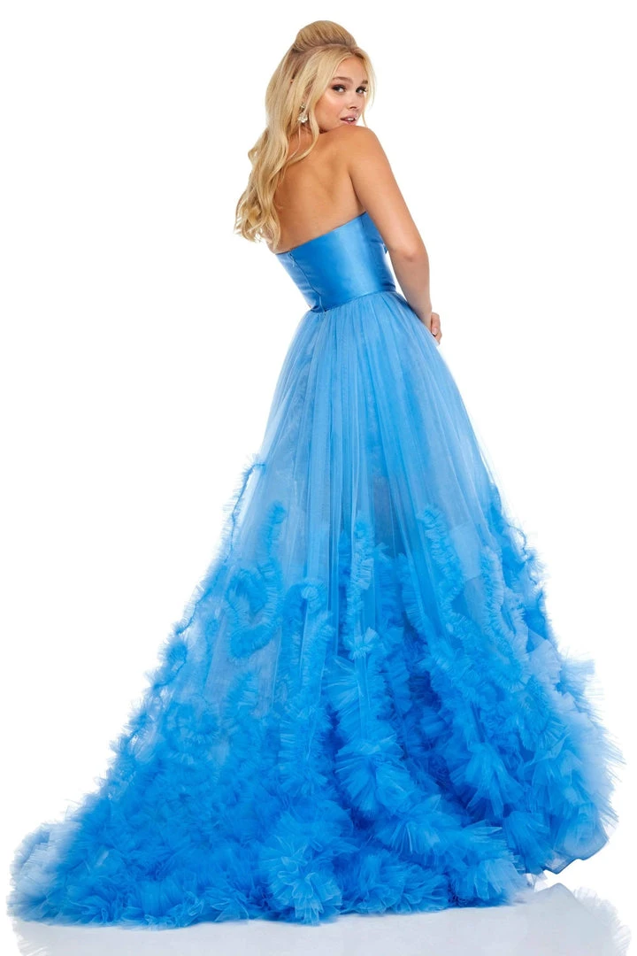 Sherri Hill - 52693 Strapless Ruffle Fringed Tulle Ball Gown 4 Sherri Hill - 52693 Strapless Ruffle Fringed Tulle Ball Gown