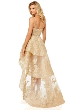 Sherri Hill - 52694 V-Neck High Low Dress