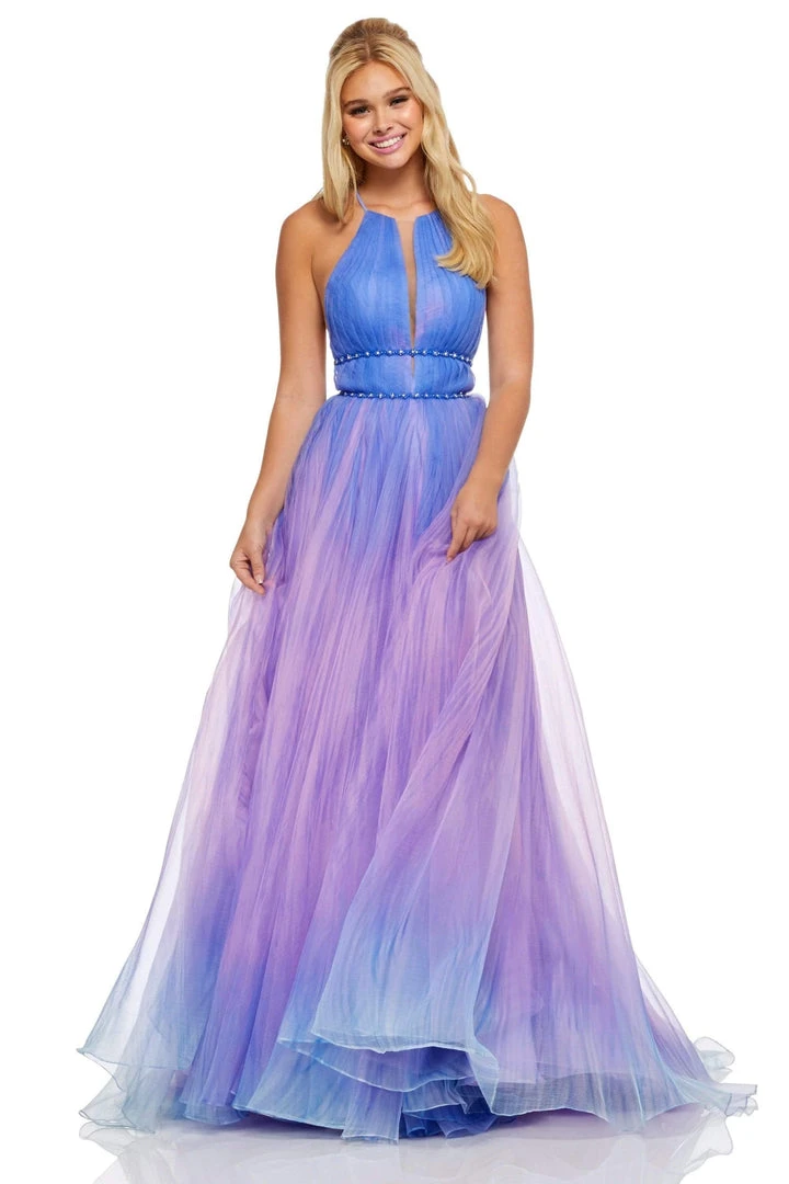Sherri Hill - 52704 Ombre Halter Long A-line Dress 3 Sherri Hill - 52704 Ombre Halter Long A-line Dress
