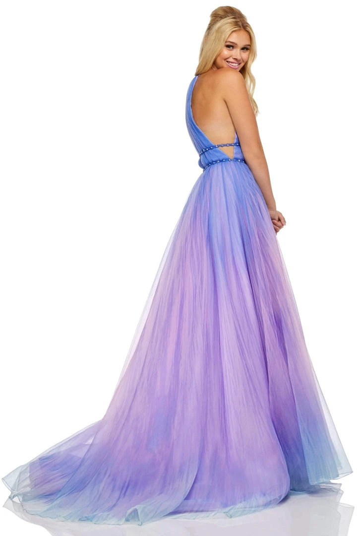 Sherri Hill - 52704 Ombre Halter Long A-line Dress 4 Sherri Hill - 52704 Ombre Halter Long A-line Dress