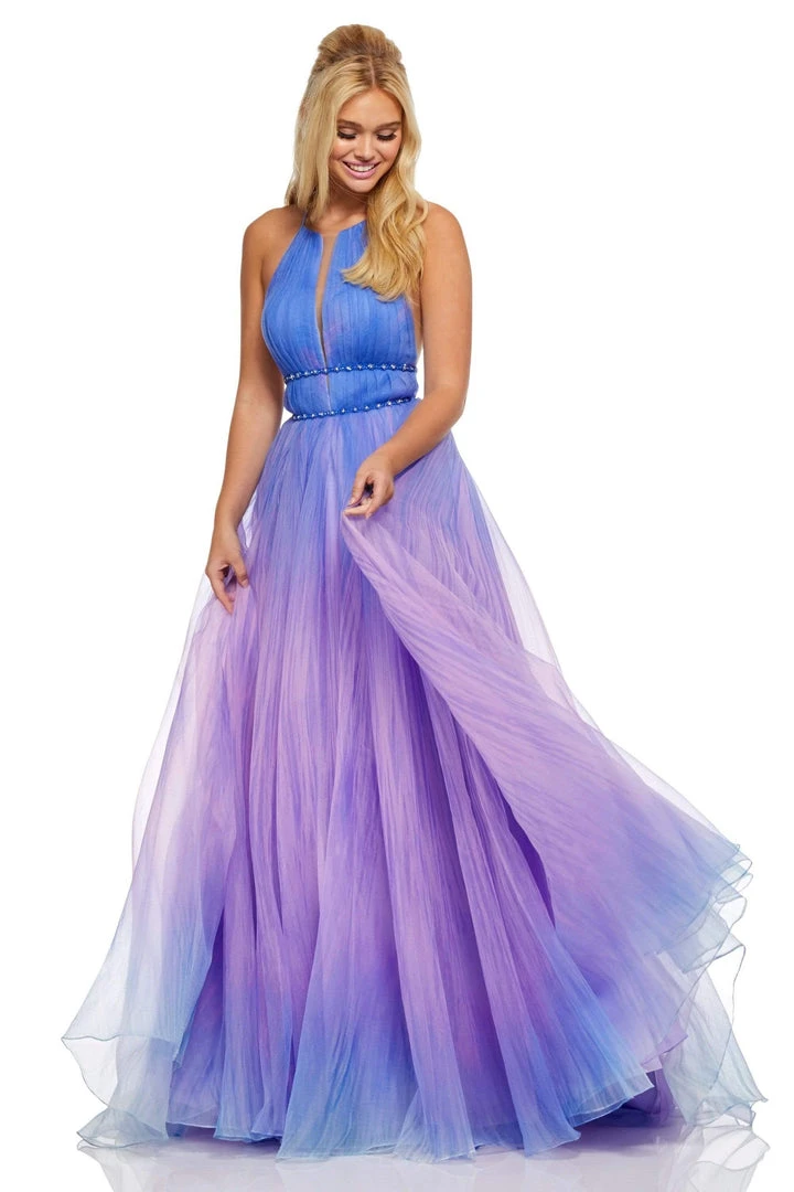Sherri Hill - 52704 Ombre Halter Long A-line Dress 5 Sherri Hill - 52704 Ombre Halter Long A-line Dress